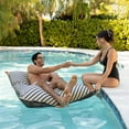 thumbnail image 5 of Big Joe Lux Lagoon Lounger Pool Float, Navy and Ivory Cape Stripe, Premier Mesh, Durable UV Protected Polyester Blend, No Inflation Needed, 5 of 7