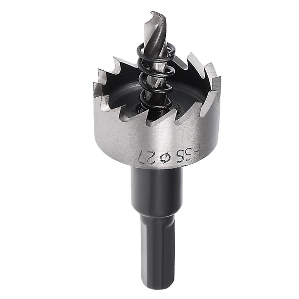 Uxcell Broca de sierra de corona HSS de 27 mm para acero inoxidable y metal de aleación