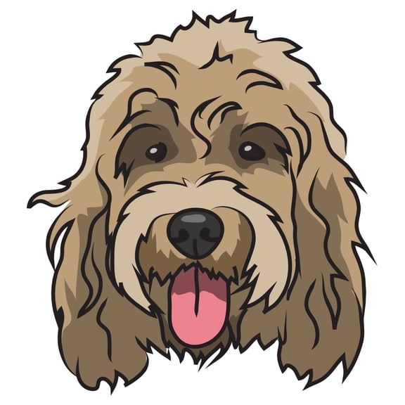 Cockapoo Decal | Indoor/Outdoor | Dog Lover Super Cute Sticker for SUV Windows, Dorm Rooms, Bedroom, Offices | SignMission personalized gift | 18"