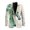 Green Gold Horse Print, variant on Polyester Men's Blazer Casual Golf Sport Coats Suit Jacket with Pockets, One Button Lightweight Business Casual Blazers, Golf Ball Pattern