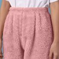 thumbnail image 6 of APEXFWDT Womens Fuzzy Fleece Pajama Pants Footed Sweatpants Soft Warm Footing Homewear Winter Comfy Nightwear Loungewear Loose PJ Bottom M Pink, 6 of 7