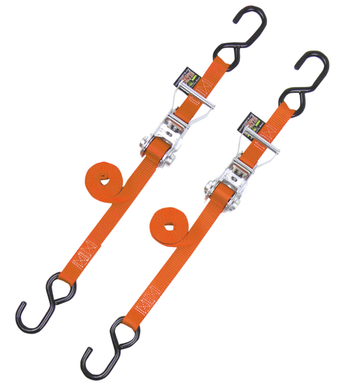 Powertye 1" RatchetStyle Orange Tie Downs (pair) (32279)