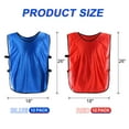 thumbnail image 2 of Uxcell Scrimmage Training Vest Soccer Pennies Jersey Team Pinnies Youth Football Practice Jerseys Lake Blue, Red, 2 of 7