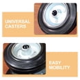 thumbnail image 4 of Heavy Duty Solid Rubber Swivel Caster Wheel 2pcs Industrial Silent Easy Move Replacement for Carts, 4 of 8