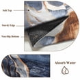 thumbnail image 6 of 2'x6' Rug Runners for Hallways Kitchen, Orange Navy Blue Non Slip Entryway Beside Floor Carpet Runner, Marble Stone Abstract Art Washable Laundry Room Bedroom Throw Rugs Mat for Family Pet, 6 of 8