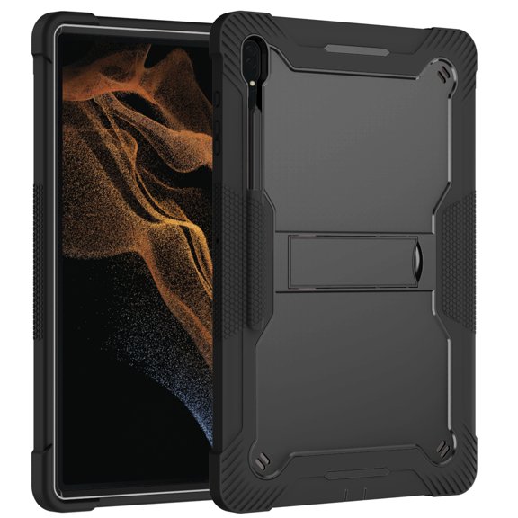 For Samsung Tab S11 Ultra 14.6inch Tough Tablet Strong Kickstand Hybrid Case Cover - Black