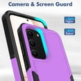 thumbnail image 5 of for Samsung Galaxy S23 Plus Heavy Duty Case,Stylish 2 in 1 Military Grade Armor PC+TPU Silicone Hybrid Rugged Shockproof Glossy Grip Edge Protective Anti-Scratch Back Phone Cover,Purple, 5 of 5