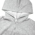 thumbnail image 4 of Fesfesfes Women's Trendy Cropped Hoodie Solid Color Short Waist Long Lantern Cuff Blouses Full-Zip Front Multi-style Fall Outdoor Clothes (Gray,S), 4 of 8