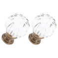 thumbnail image 1 of AURARMLET 2Pcs Decorative Lamp Finial Caps Transparent Glass Elegant Lamps, 1 of 8