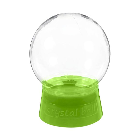 Ceimmolca Fillable Globe Jar For DIY Crafts Plastic Globes Screw Cap Home Dec, Green