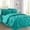 Teal, variant on Elegant Comfort 8-Piece Pinch Pleated Comforter Set - All Season Bed in a Bag, Includes Smart Sheet Set, Bed Skirt, Comforter, Pillowcases & Shams, Twin/Twin XL, Teal