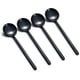 thumbnail image 1 of Set Of 8 Mini Espresso Spoons 5.3-inch Matte Black Frosted Handle Stainless Steel Coffee Spoons, 1 of 5