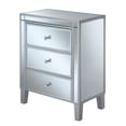 thumbnail image 2 of Gold Coast Three-Drawer Chest in Mirrored Glass and Silver Wood Finish, 2 of 3