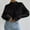 Black, variant on Hvot&aat Women's Mock Neck Batwing Long Sleeve Sweaters Comfy Ribbed Solid Color Pullover