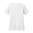 thumbnail image 5 of Port & Company Ladies Core Cotton V-Neck T-Shirt White Large, 5 of 5