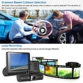 thumbnail image 4 of Dosaele 3 in 1 Camera Car Dash Cam with 4” Touch Screen  Car DVR 170 Degree 1080P HD Dash Cam Dual Lens Dashcam w/Rear View Camera Car Front Back Inside Video Recorder, 4 of 9