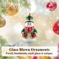 thumbnail image 4 of Adornos navideños, adornos de vidrio soplado para árbol de Navidad, colección de muñecos de nieve con sombrero de copa, adornos colgantes, decoraciones navideñas para árbol de Navidad, fiestas navideñ, 4 of 6