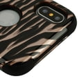 thumbnail image 4 of For iPhone XS/X TUFF Hybrid Impact Armor Phone Dual Layer Protector Case Cover (Zebra/Black), 4 of 8