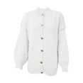 thumbnail image 4 of Xdegoge Oversized Cardigan Sweaters for Women - Soft Button up Coat Wide Long Sleeve Cozy Baggy Open Front Cardigans Casual Winter Clothes, Fashion Ribbed Knit Sweater Outerwear, 4 of 6
