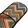thumbnail image 4 of Yayeee Double Oven Mitt Kitchen Heat Resistant Baking 35" x7" Quilted Glove, Orange Geometric, 4 of 6