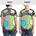thumbnail image 3 of Invader Zim Youth Unisex T-Shirt Crewneck Short Sleeve Double-Sided Print Tee Shirts Top For Boys Girls Kid Teen X-Large, 3 of 6