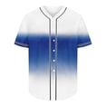 thumbnail image 3 of breaise Gradient Baseball Jersey Hip Hop Button Down Shirts Stitched Personalized Name Number for Men Boys Uniform Personalized Baseball Shirts Navy M, 3 of 5