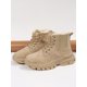 thumbnail image 4 of Lace-up Front Faux Suede Teddy Lined Snow Boots, 4 of 5