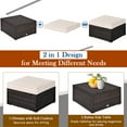 thumbnail image 6 of Costway 5PCS Patio Rattan Furniture Set Ottoman Table, 6 of 12