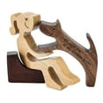 thumbnail image 4 of Estatua de madera tallada a mano, figura coleccionable de perro de madera, regalo para perro estilo C, 4 of 9