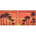 thumbnail image 3 of Palm Tree Kitchen Curtains 2 Panels UV Protected Tier Curtains, Half Window Curtains Kitchen Tiers for Guest Room Bathroom Sink Laundry Room Basement,24"x27", 3 of 7