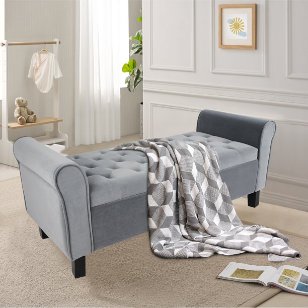 51" Arm Ottoman with Storage,Large Storage Bench for Bedroom