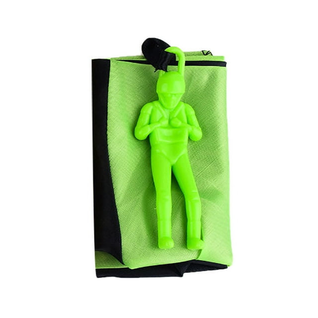 PVCS Jeu de Lancer à la Main Mini Soldat Parachute Jouet Amusant pour Enfant Jeu Extérieur Éducatif