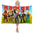 thumbnail image 1 of Roblox Virtual World Series, toalla de playa Rectangular con impresión Digital 3D, Toalla de baño sin arena, regalo creativo, 80x160CM, 1 of 4