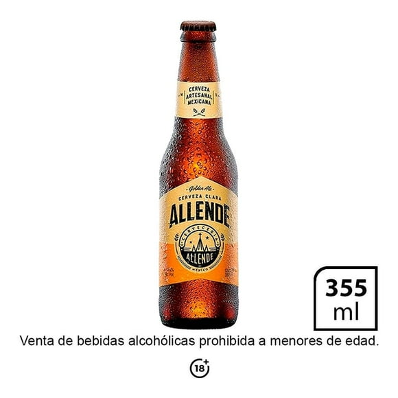 Cerveza clara Allende golden ale 355 ml