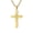 Golden no chain, variant on Unisex Stainless Steel Simple Cross Personalized Outfit Trendy Domineering Exquisite Sweater Chain Necklace Black with Chain