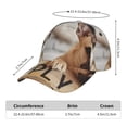 thumbnail image 2 of Honeii Cute Bulldogs Apply Print Hat, Women's Baseball Hat Unisex Fit, Baseball Cap,Adjustable One Size, 2 of 6