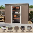 thumbnail image 2 of 8x6 ft Outdoor Storage Shed with Double Lockable Doors - Weather-Resistant Garden Shed in Natural, 2 of 8