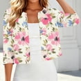 thumbnail image 3 of Livrdious Womens Sweaters 3/4 Sleeve Bolero Shrug Cropped Cardigan for Women Dresses Open Front Lightweight Business Casual Cover Up, S-2XL, 3 of 5