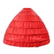 thumbnail image 2 of Enagua de poliéster para boda, cintura elástica, enaguas para bailes de graduación, Rojo 6 Aros Zulema Enaguas Crinolina, 2 of 4
