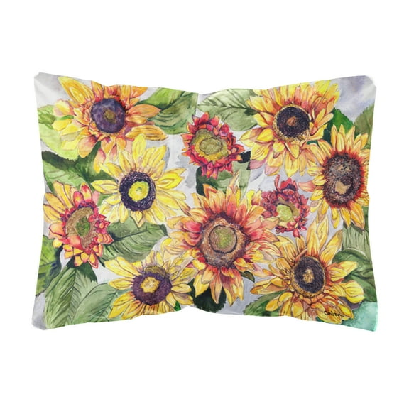Carolines Treasures 8766PW1216 Sunflowers Canvas Fabric Decorative Pillow, 12H x16W, multicolor