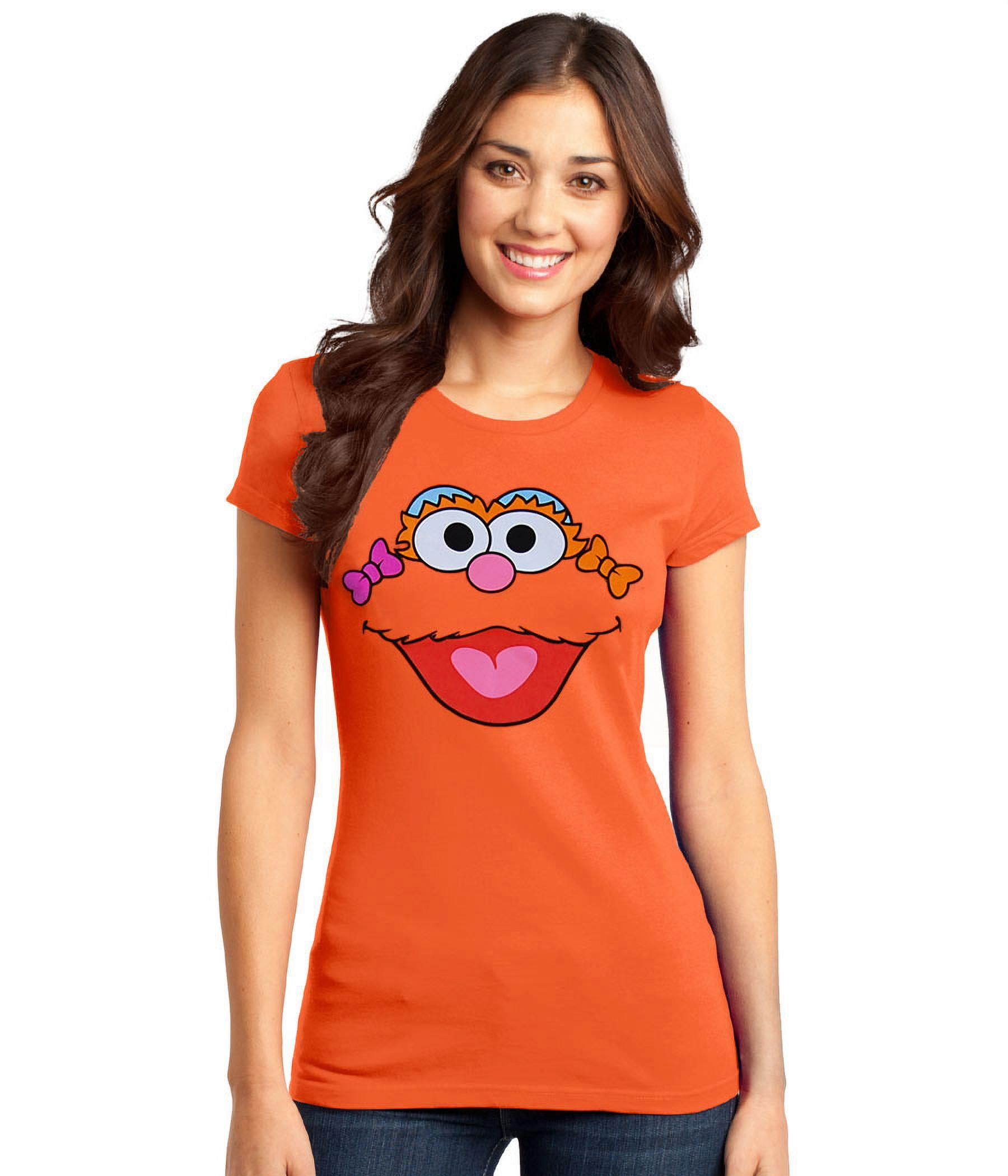 Zaklampen Dochter Duplicatie Sesame Street Zoe Face Junior Women's T-Shirt - Walmart.com