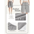 thumbnail image 4 of TEMOFON Women's Athletic Shorts Sweat Shorts for Women Drawstring Elastic Shorts with Pockets Casual Loose Shorts, 4 of 8