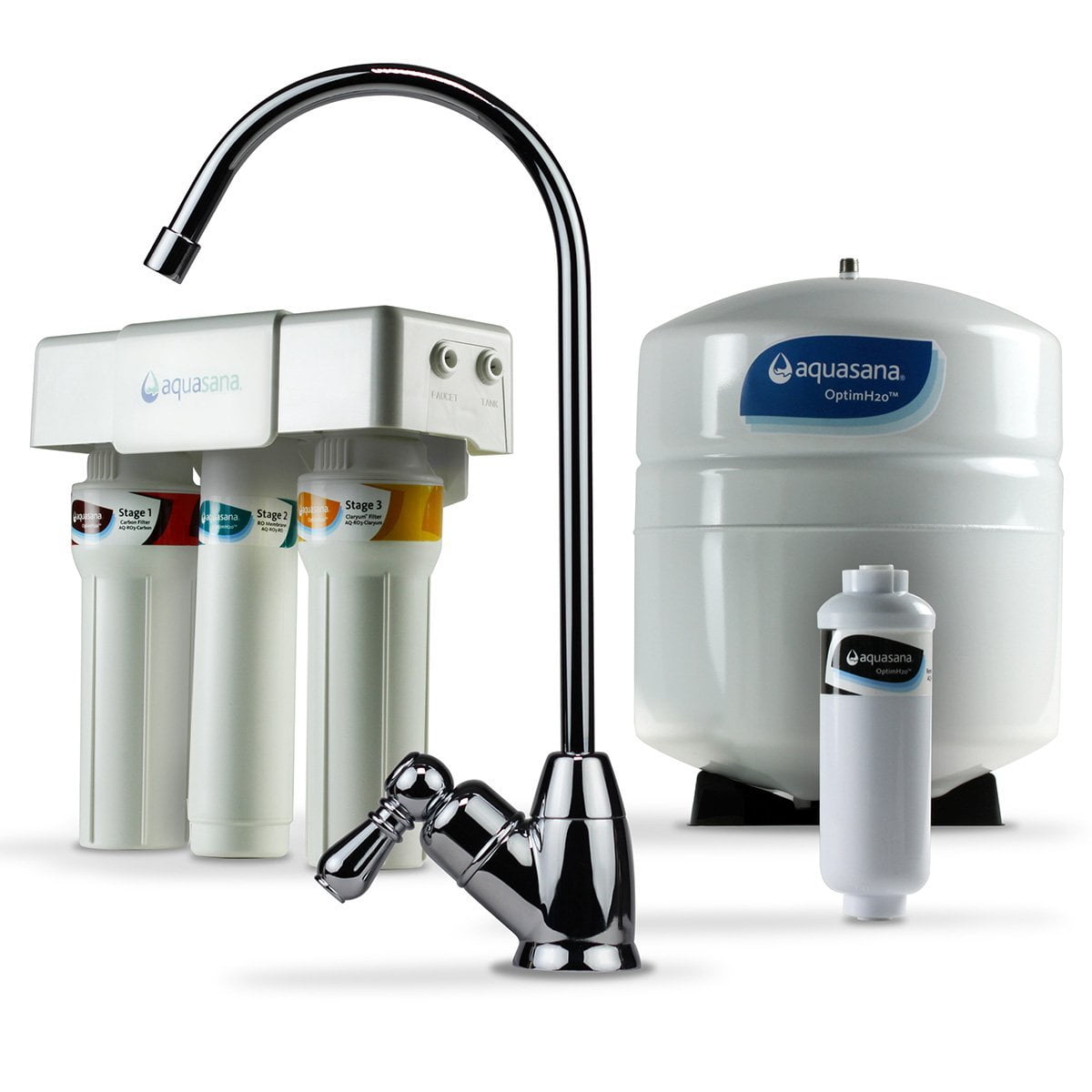 Aquasana OptimH2O Reverse Osmosis Under Sink Water Filter System