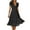 Black, variant on Vedolay Plus Size Summer Dresses Women Casual Crewneck Mesh Panel 3/4 Bell Sleeve Loose Tunic Dress,Green M