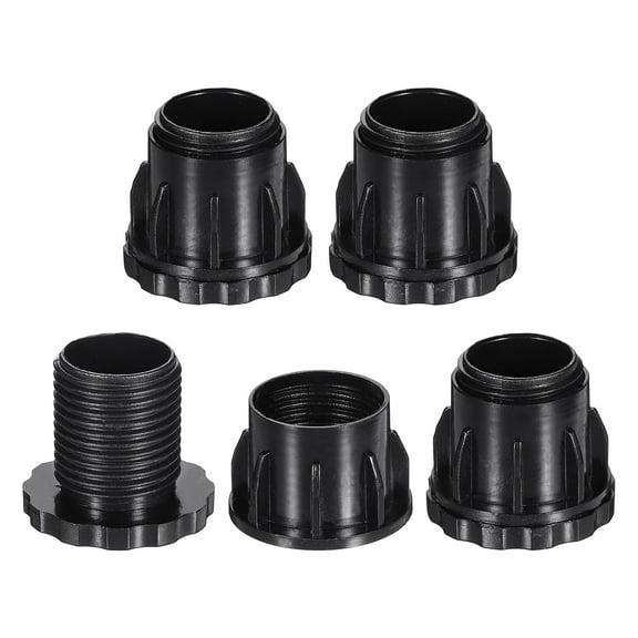 Uxcell 2 Set Leveling Feet, 1.65" Dia Adjustable Furniture Leg Leveling Round Tube Insert Screw-in Glide Levelers, Black