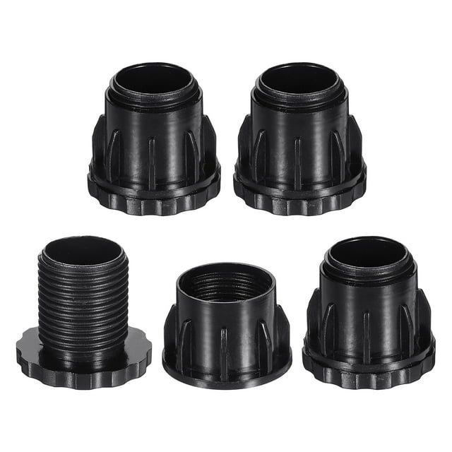 Uxcell 2 juegos de patas niveladoras, niveladores de tubo redondo ajustables de 1.65" de diámetro, deslizadores atornillables, negros