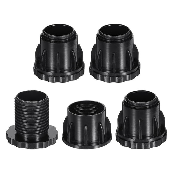 Uxcell 2 juegos de patas niveladoras, niveladores de tubo redondo ajustables de 1.65" de diámetro, deslizadores atornillables, negros