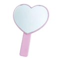 thumbnail image 1 of Cute Peach Heart Shaped Handheld Mirror With Handle Single Sided Candy Color Ladies Bathroom Makeup Tool, 1 of 4