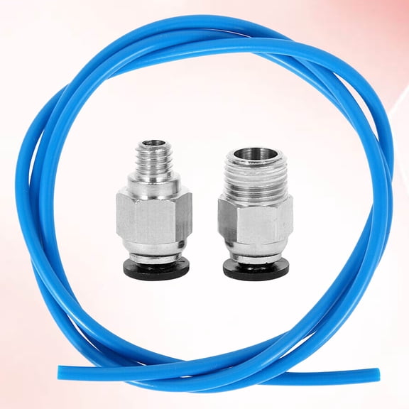 OUNONA 1 Meter PTFE Bowden Tube with PC4-M6 and PC4-M10 Pneumatic Fittings for 3D Printer Extruder Parts and Accessories
