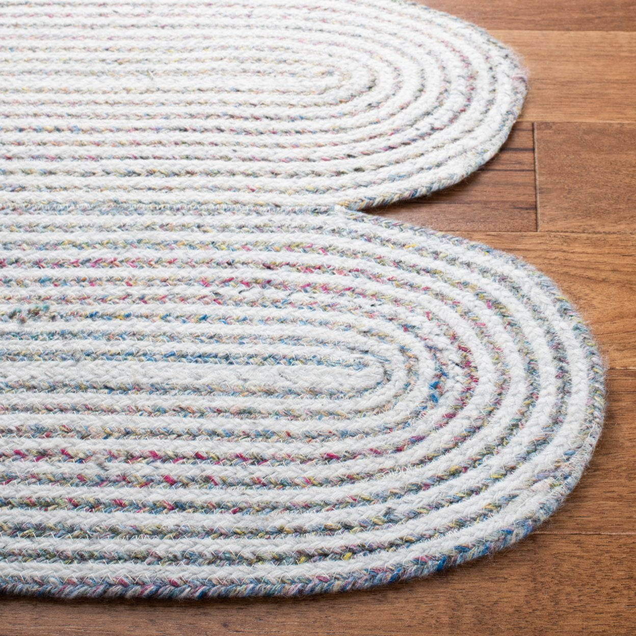 SAFAVIEH Cape Cod Randell Abstract Polyester Area Rug, Ivory/Green, 5' x 8'